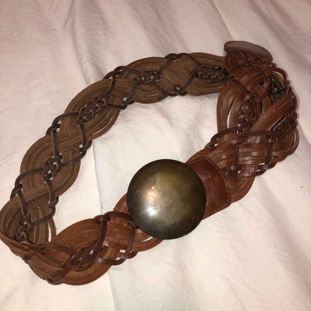 Woven brown boho belt